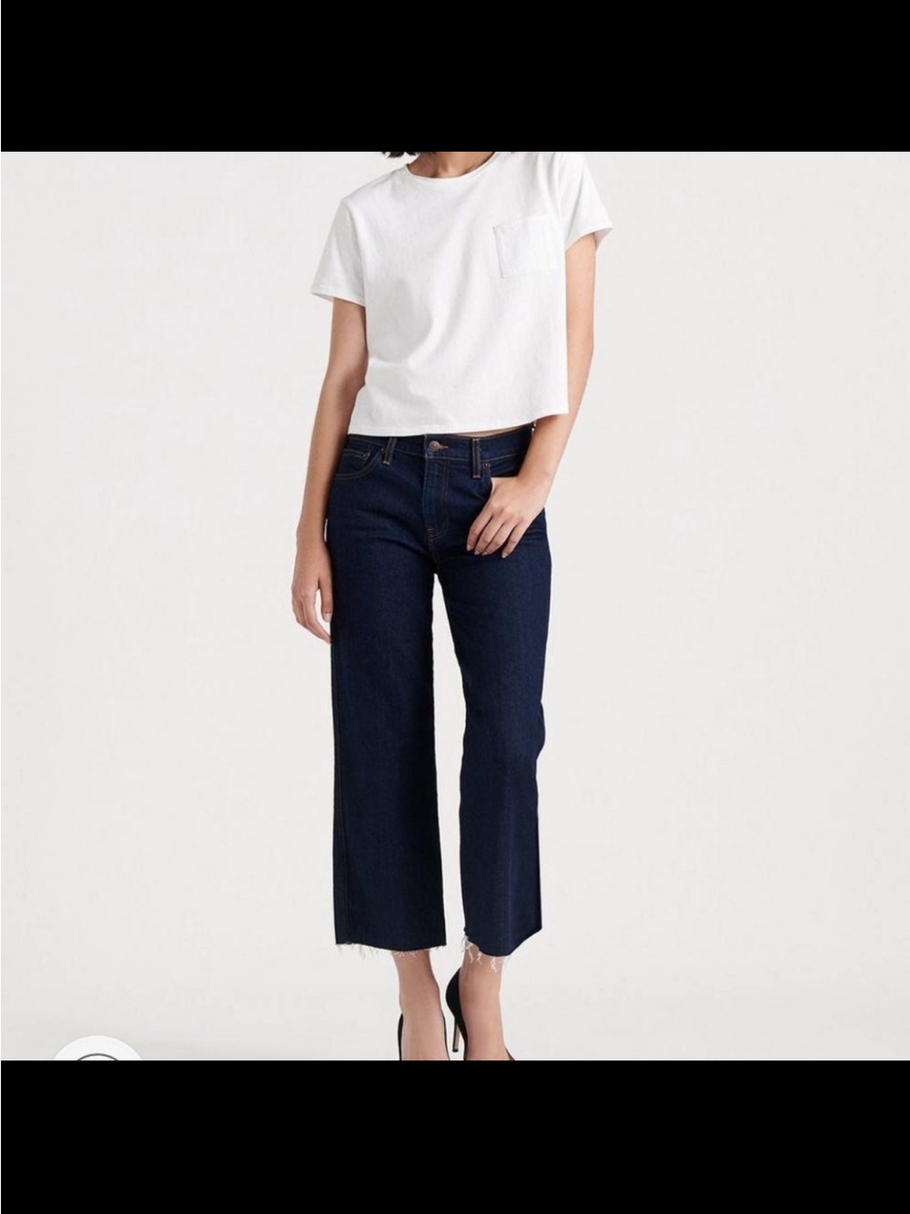 Lucky Brand Mid Rise Crop Wide Leg Jean 6/28